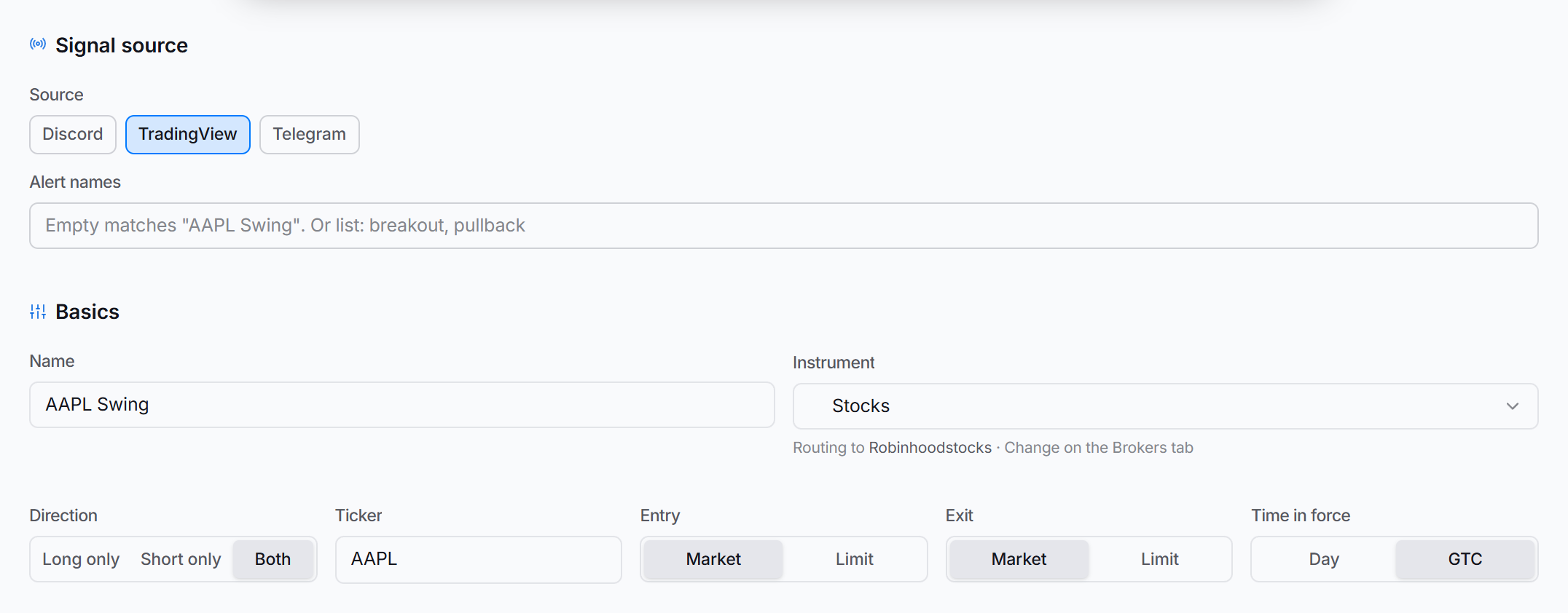 A TradingView stocks strategy in the editor